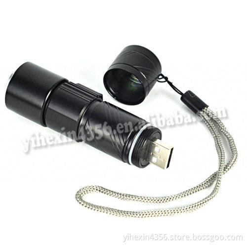 Built-in Battery USB Rechargable USB Flash Drive Flashlight